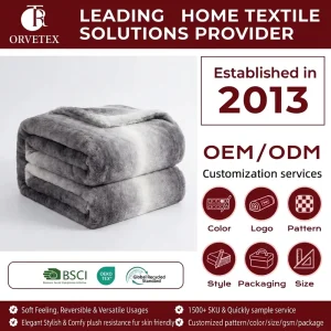 Orvetex Factory Direct Sales Waterproof and Anti static Flannel Blanket with Rectangular Stitching to Prevent Pilling