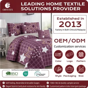 Orvetex Factory Hot Selling New Thickened 100% Polyester European and American Style Bedding Set Comforter Set