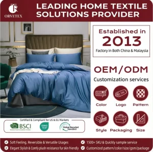 Orvetex Hot Selling Luxury 100% Polyester Fiber Hotel Bedding Twin Bed Sheets Duvet Covers Comforter Set
