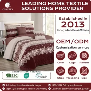 Orvetex the Newly Designed Polyester Fiber Grid Is Suitable for Christmas Themed Homes Bedding Set Comforter Set