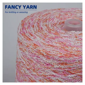 Ou Xing OX 041 Small Belly Fancy Twister Yarn 1 3.7Nm 100% Polyester Color Segmented Standard Evenness Strength Knitting Weaving