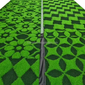 Outdoor 3D Patterned Grass UV Resistance Synthetic Turf Mat Eco-Friendly Soft Carpet Artificial Grass for Garden Backyard