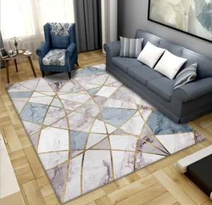 Outdoor Absorbent Anti-Slip Geometric Microfiber Teen Camping Carpet Mat