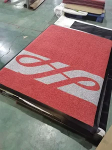 Outdoor Abstract Printed Nylon Loop Pile Washable Pet Friendly Rug Logo Welcome Entrance Mat Custom Floor Mats