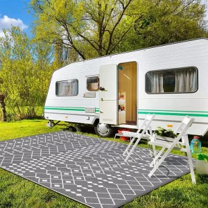 Outdoor Camping RV Rugs Polypropylene Machine Made Washable Home Picnic Waterproof Non Slip Mats Woven Recycled Classic Novelty