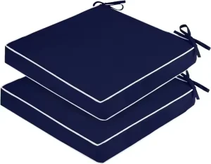 Outdoor Chair Cushions Set of 2 Waterproof Chair Cushion Replacement Outdoor Cushions With Back Pillow for Patio Furniture Seat
