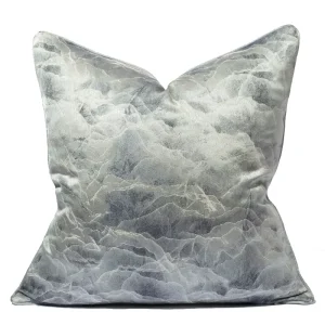 Outdoor Decoration Square Mountains Pillow Case Outdoor Cushion Cover for Bed Sofa Jacquard Throw Cushion Cover