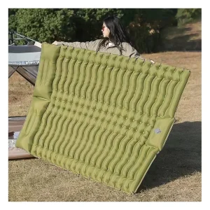 Outdoor Inflatable Cushion Lightweight Hiking Camping Mat Inflatable Mattress Portable Sleeping Pad with Carry Bag Foot Pump