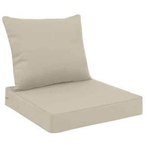 Outdoor Patio Furniture Cushions Set Compressible Sponge Seat Pads and Throw Pillows