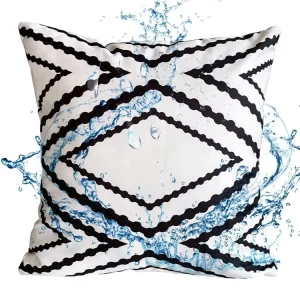 Outdoor Pillow Covers 18×18 Inch Waterproof Decorative PU Coating Pillows Cases Square Throw Pillow Covers