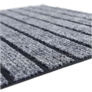Outdoor Polyester Seven Stripe Rib Doormat Anti Slip Door Mat