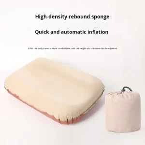 Outdoor Portable Camping High-density Rebound Sponge Quick and Automatic Air Cushion Sleeping Inflatable Pillows for Travel