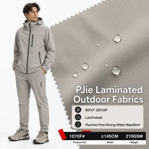 Outdoor Sports Pants Performance Jackets 4 Way Stretch Polyester Spandex Film Laminated Waterproof Technical Fabric
