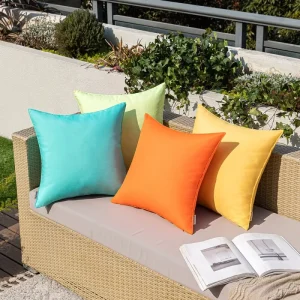 Outdoor Waterproof Cushion Cover Pillow Cover Decorative Throw Pillow Case Sofa Chair Backrest Cushion Cover