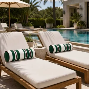 Outdoor Waterproof Cylindrical Pillow Sofa Throw Pillow Long Backrest Cushion Courtyard Rattan Pillow