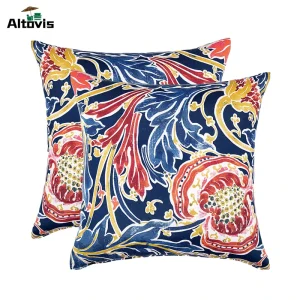 Outdoor Waterproof Decorative Square Vintage Printed Throw Pillow and Cushion for Chair