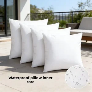 Outdoor Waterproof High Resilience Solid Color Pillow Core Bedside Chair & Sofa Cushion