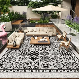 Outdoor Waterproof Non slip Carpet Courtyard Garden Balcony Villa Doorway Yard Terrace Camping Floor Mat
