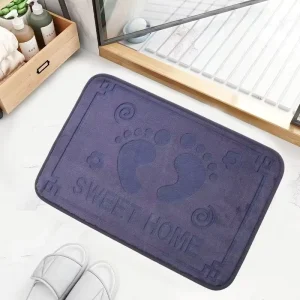 Outdoor Welcome Door Mat Anti-Slip Entryway Carpets Thick Indoor Outdoor Coral Fleece Antiskid Easy Clean Water Absorbent