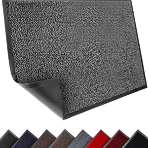 Outdoor Welcome Mat Indoor Entrance Rubber Carpet Modern Anti Slip Absorbent Rectangular 40X60cm