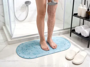 Oval Non Slip Bath Mat PVC Suction Cup Transparent Kitchen Bathtub Shower Swimming Pool Home Luxury Bath Mats in Stock Floor Rug