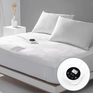 Overheat Protected Electric Heating Blanket 9 Temperature Options Soft Touch Detachable Machine Washable for Bed