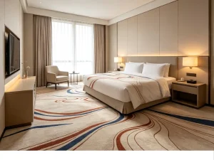Overseas Fit out Builder Polyester Wall to Wall Carpet Custom Pictures Free Swatch Fire Safe for Hotel Guest Room