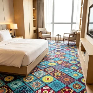 Overseas Hotel Buyer Nylon Bedroom Wall to Wall Carpet Fire Resistant Silent Wear proof Custom Free Bulk Sample