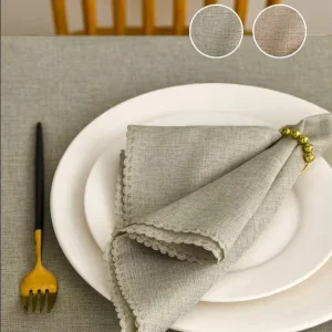 Overseas Spot Stock 16 * 16 Inch Wrinkle Resistant Embossed Edge Cloth Napkins Party Restaurant Kitchen Decoration