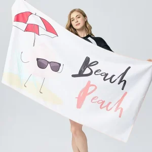Oversize Beach Towel Quick Dry and Sand Free Custom Design Sublimation Summer Season Sustainable with Logo
