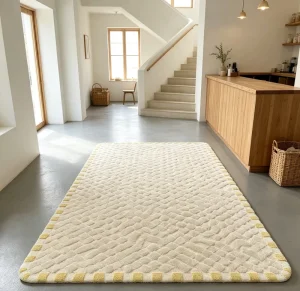 Oversized Custom Logo Handmade Hand Woven Premium Knotted Carpet Custom Exclusive Pattern Large Area Rug