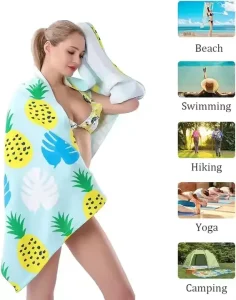 Oversized Custom Sand Free Quick Dry Beach Towel Polyester Microfiber Beach Sports Camping Towel