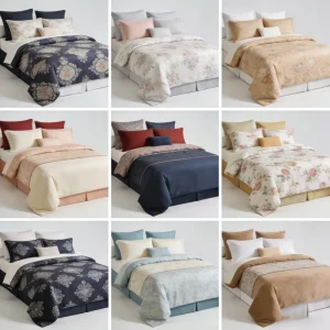 Oversized King Size Random Colors Stripe Comforter Full 2 Pillow Cotton Embroidery King Size Bedding Sheet Set