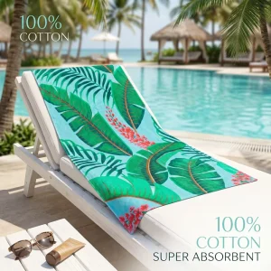 Oversized Luxury Custom Pattern Eco-Friendly Beach Towel Cotton Extra Large Thick Pool High Absorbent Soft Plush QUICK-DRY