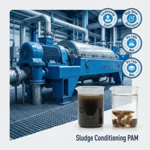 PAM Sludge Conditioning Agent Polyacrylamide for Centrifuge and Belt Press Dewatering High Cake Solids