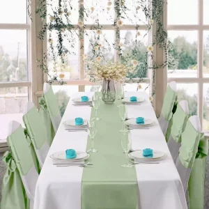 PC Ribbons 100% Polyester Solid Color Table Runners for Hotel Weddings Satin Ribbon Wedding Decoration
