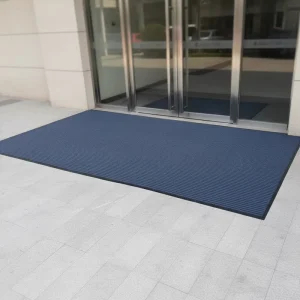 PET Machine Made Modern Double Stripe Commercial Entrance Mat Non Slip Waterproof Eco Friendly Heavy Duty Dirt Trapper Door