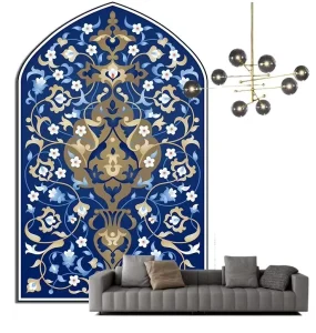 PM41 Eco friendly Customized Design Padded Prayer Mat for Muslim Worship Cushioned for Home and Travel