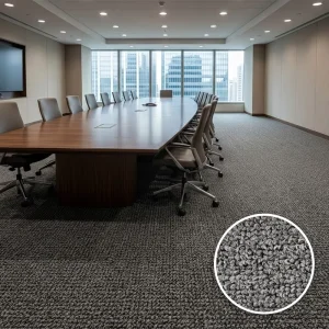 PP Material Machine Made Woven Jacquard Plush Pile Modern Style Commercial Wall Wall Carpet Non Slip Stain Resistant