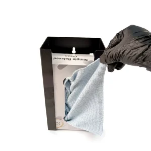 PROWORKZ Nitrile Glove Pull Out Towel Holder Wall Mounted Towel Glove Holder Metal Rack Custom Color Logo Auto Detailing Shop