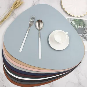 PU Leather Heat Resistant Dining Table Place Mats Washable Household Decorations