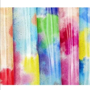 PU Rainbow Laser Mirror Pattern Synthetic Leather for Luggage Bags Wallet Notebook Shoes Cosmetic Bag