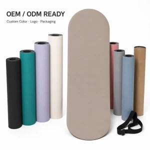 PU Rubber Home Gym Exercise Mat 183x68cm 4.5mm Capsule Shape Rounded Ends Wet Grip for Yoga Pilates Custom Branding