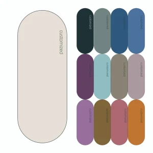 PU Rubber Yoga Mat Oval 183cm Non Slip Customizable Fitness Mat for Home Use