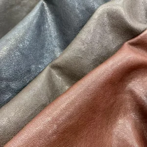 PU Synthetic Leather Fabric Metallic Grain Vegan Leather for Bags Shoes Upholstery