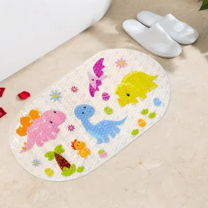 PVC Anti skid Solid Hard Bath Mats Rectangle Shower Bathroom Massage Mat Suction Cup Eco Friendly Bathtub Carpet Large Size