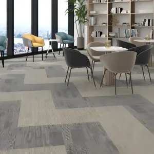 PVC Backed PP Carpet Squares 50x50cm Low Maintenance Modular Flooring for Cyber Cafe and Business Building