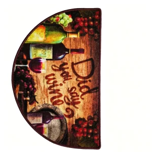 PVC Carpet Thickened Design Door Mat with Oil Resistant Features Half Circle Shape Various Colors Customized