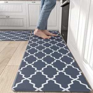 PVC Comfort Anti Fatigue Kitchen Mat Runner Rug Set Waterproof