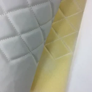 PVC Cream Fake Leather Embroidery Quilted Vinyl Fabric Sewing Vinyl Fabric